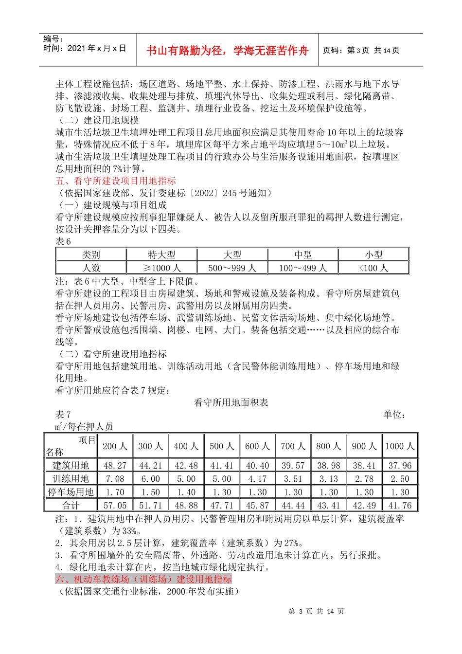 十五类建设项目用地指标_第3页