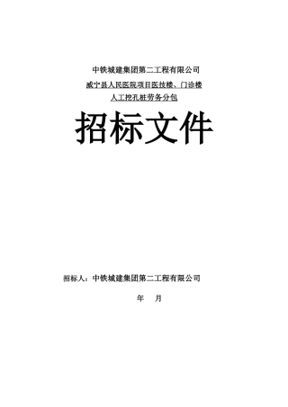 医院桩基招标书