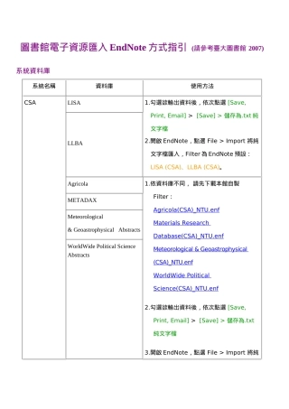 图书馆电子资源汇入EndNote方式指引