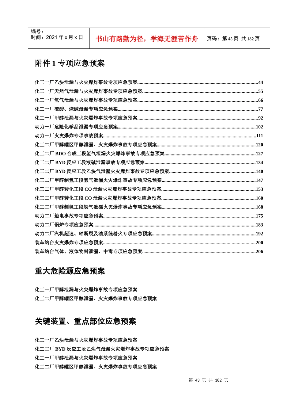 化工厂专项应急预案_第1页