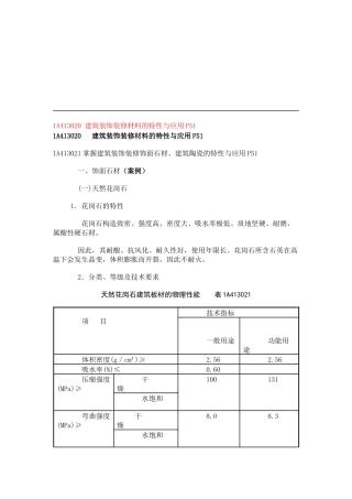 建筑装饰装修材料的特性及其应用