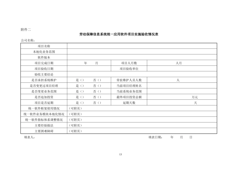 劳动保障信息系统统一应用软件项目基本情况表_第3页