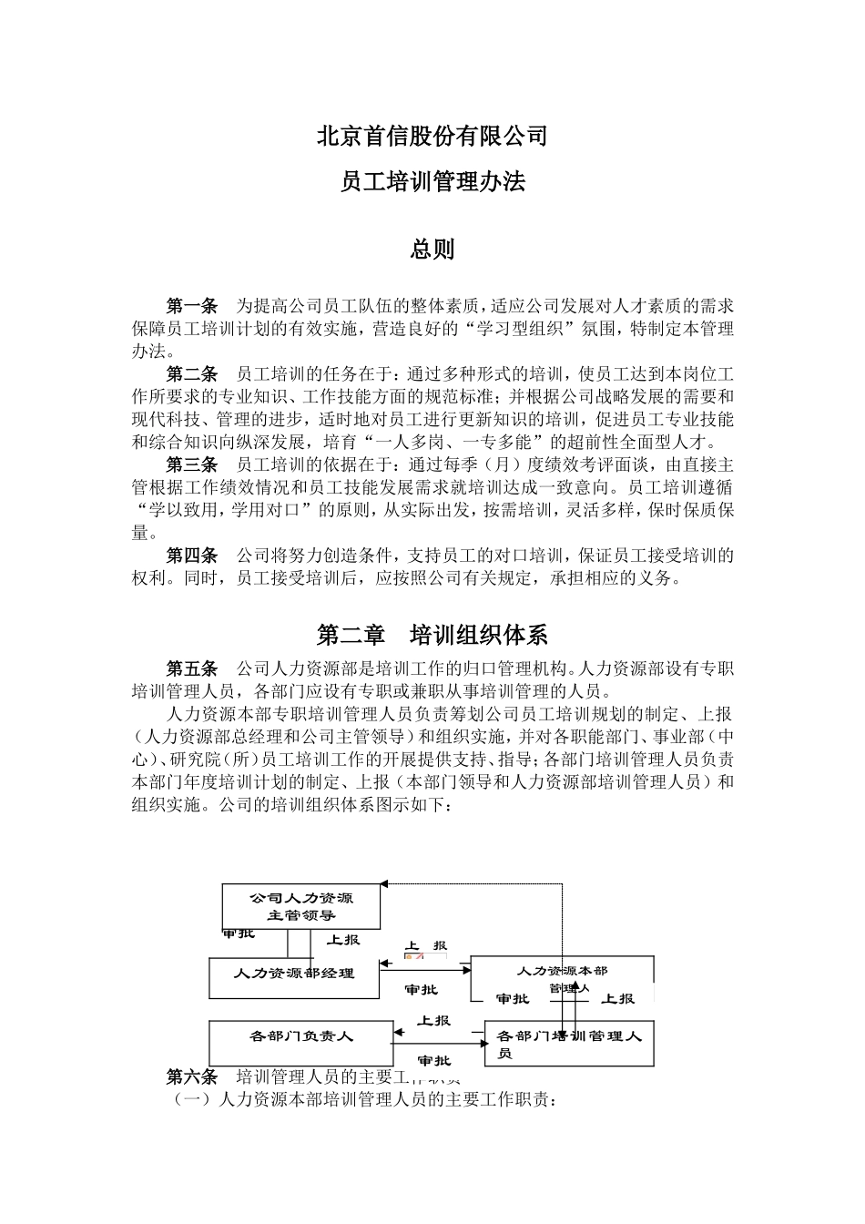 北京某某公司员工培训体系管理办法_第2页