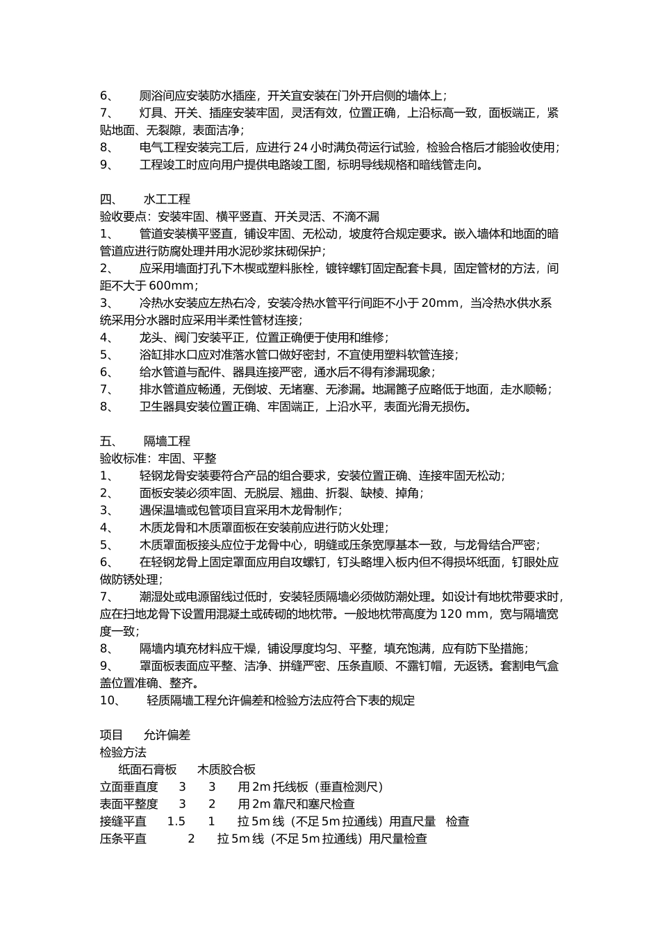 室内装饰工程验收标准介绍_第3页