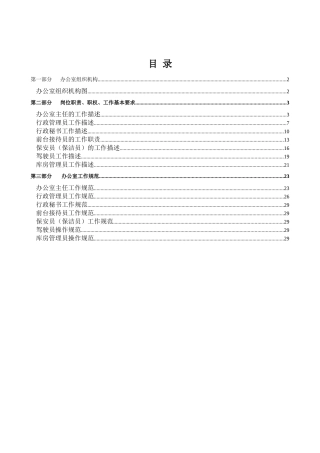 岗位职责、职权、工作基本要求以及工作规范
