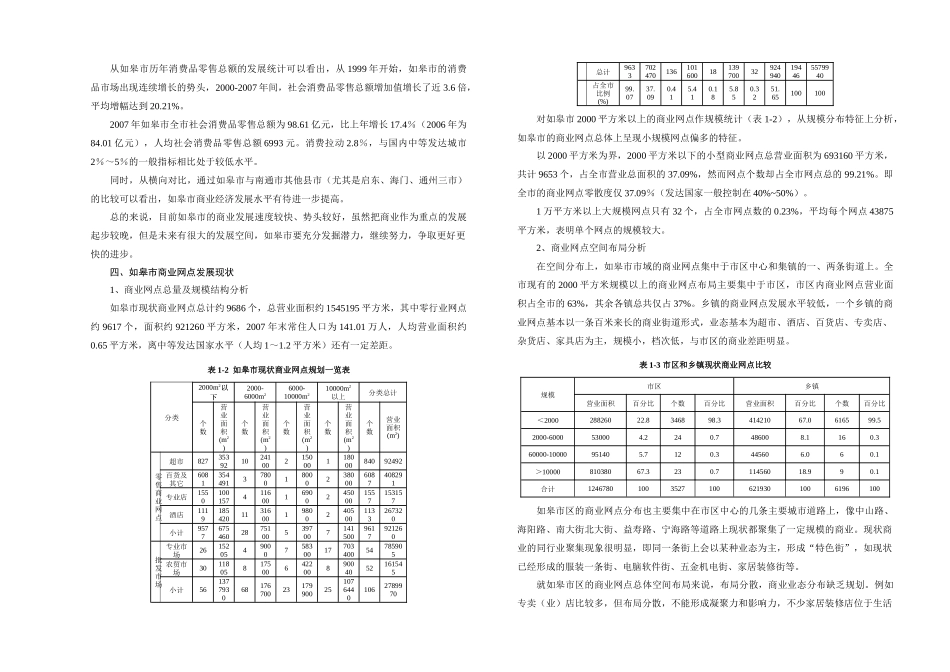如皋市城市商业网点规划说明书(34页)_第2页