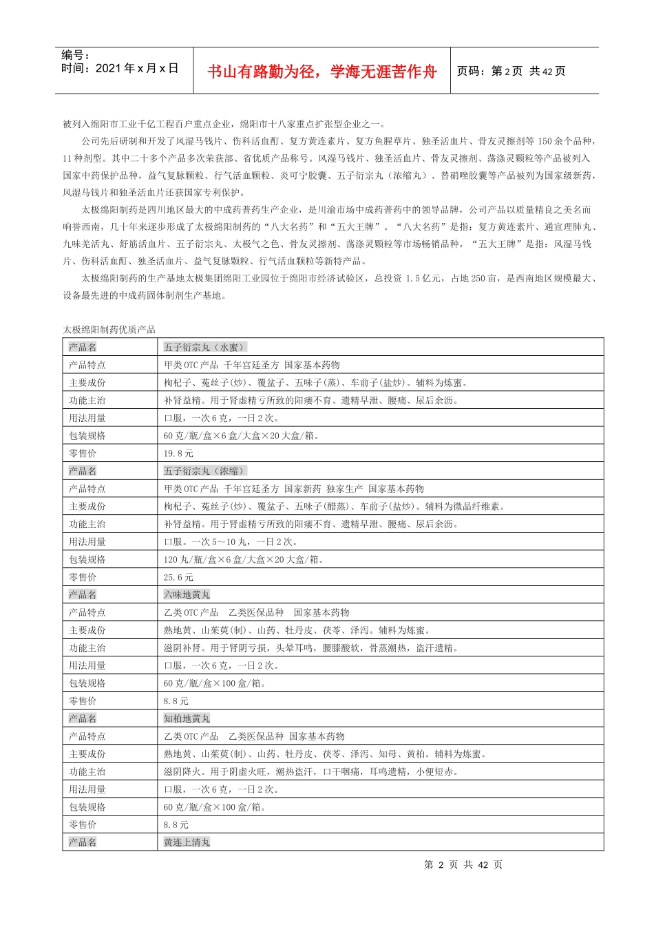 医药公司产品手册(文字版)_第2页