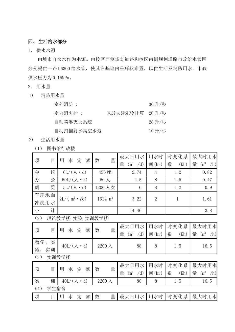 大同技校给排水初步设计说明_第2页