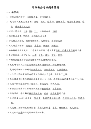 华阳饭店消防安全考核答案