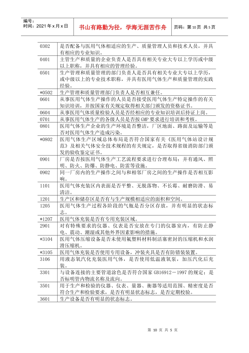 医用氧认证检查项目_第2页