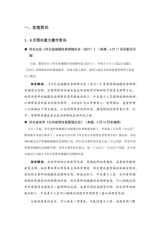 唐山6月房地产市场月刊