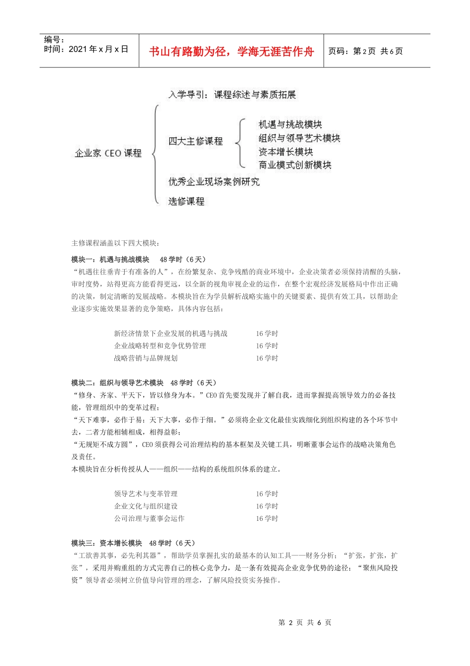 北京大学汇丰商学院企业家CEO系列课程_第2页