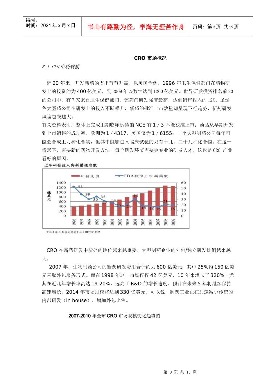 医药研发 CRO 行业报告_第3页