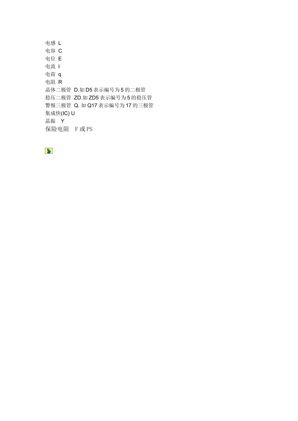 常用电子元器件的表示方法_第1页