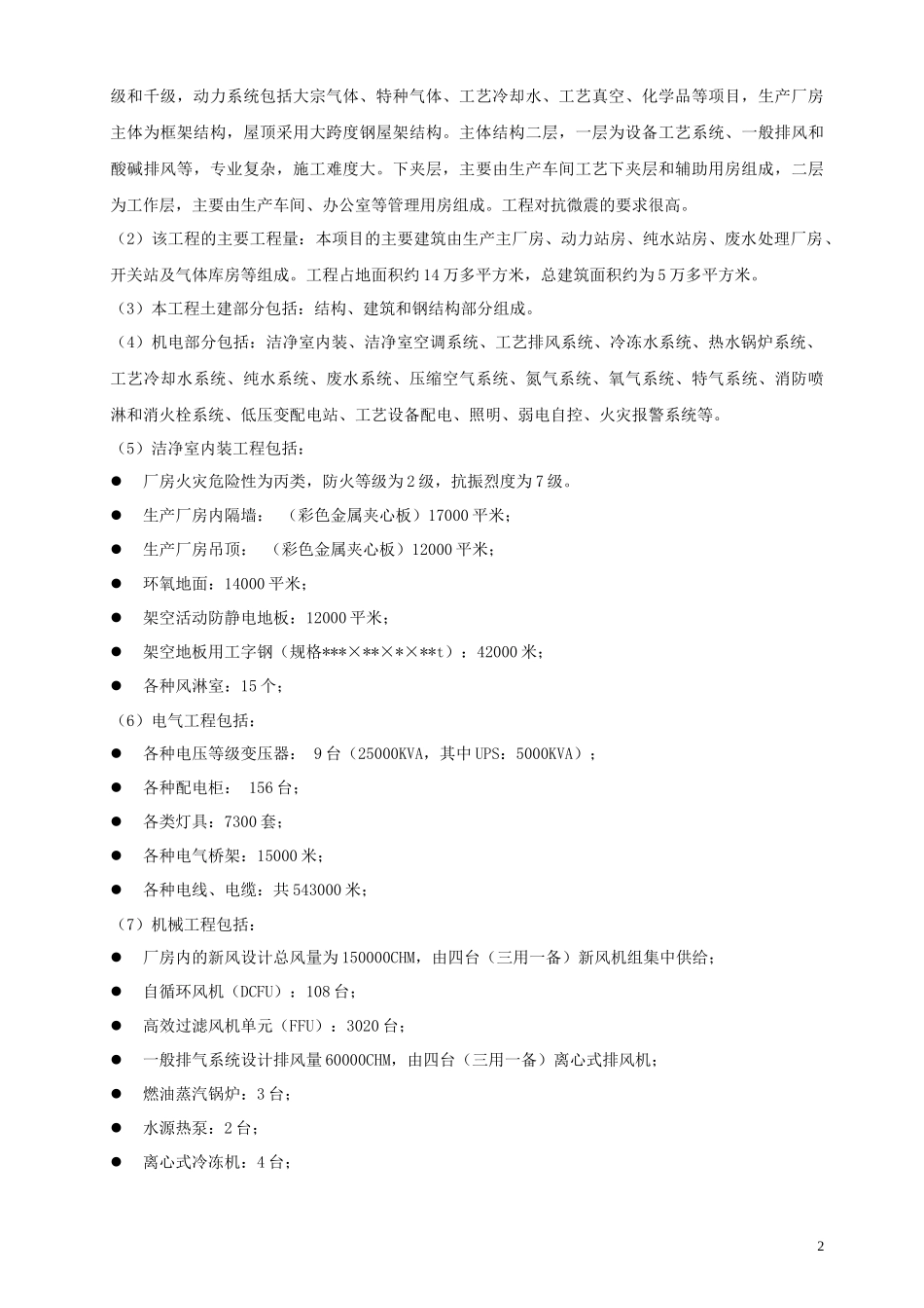 半导体工厂施工组织设计方案_第2页