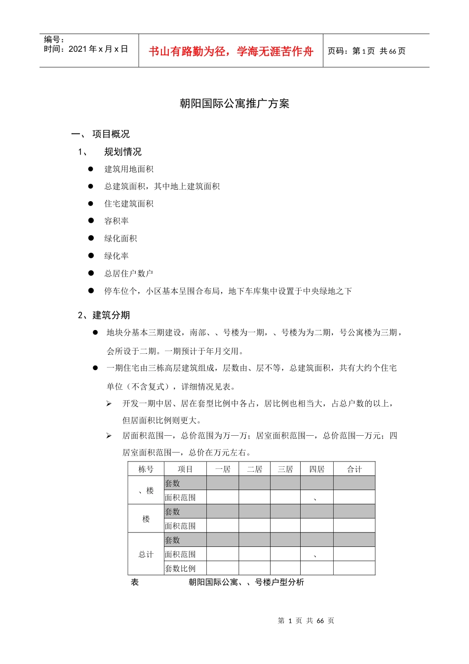北京朝阳国际公寓推广方案_第1页