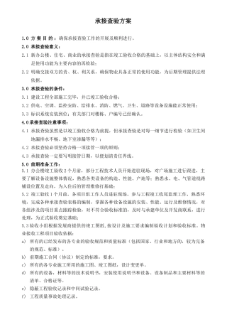 惠利物业荣府-承接查验方案