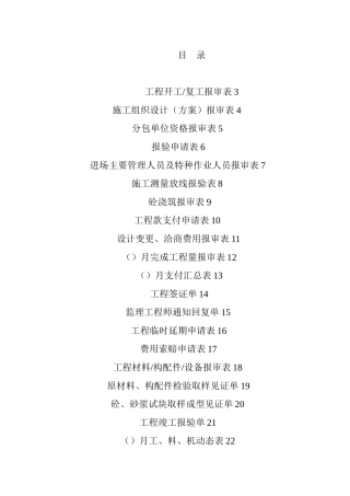 土建监理资料范本(37页)