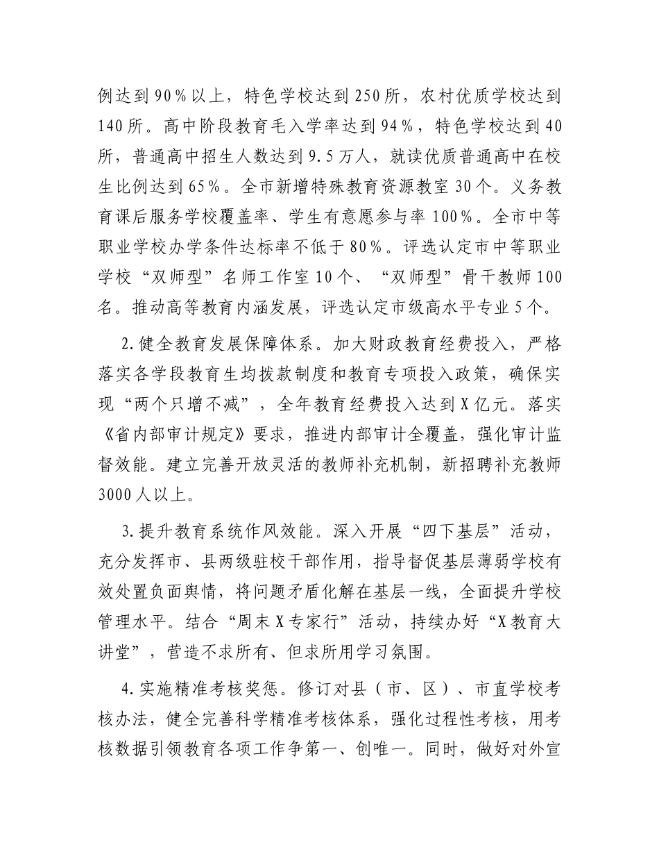 某市2024年教育工作要点_第2页