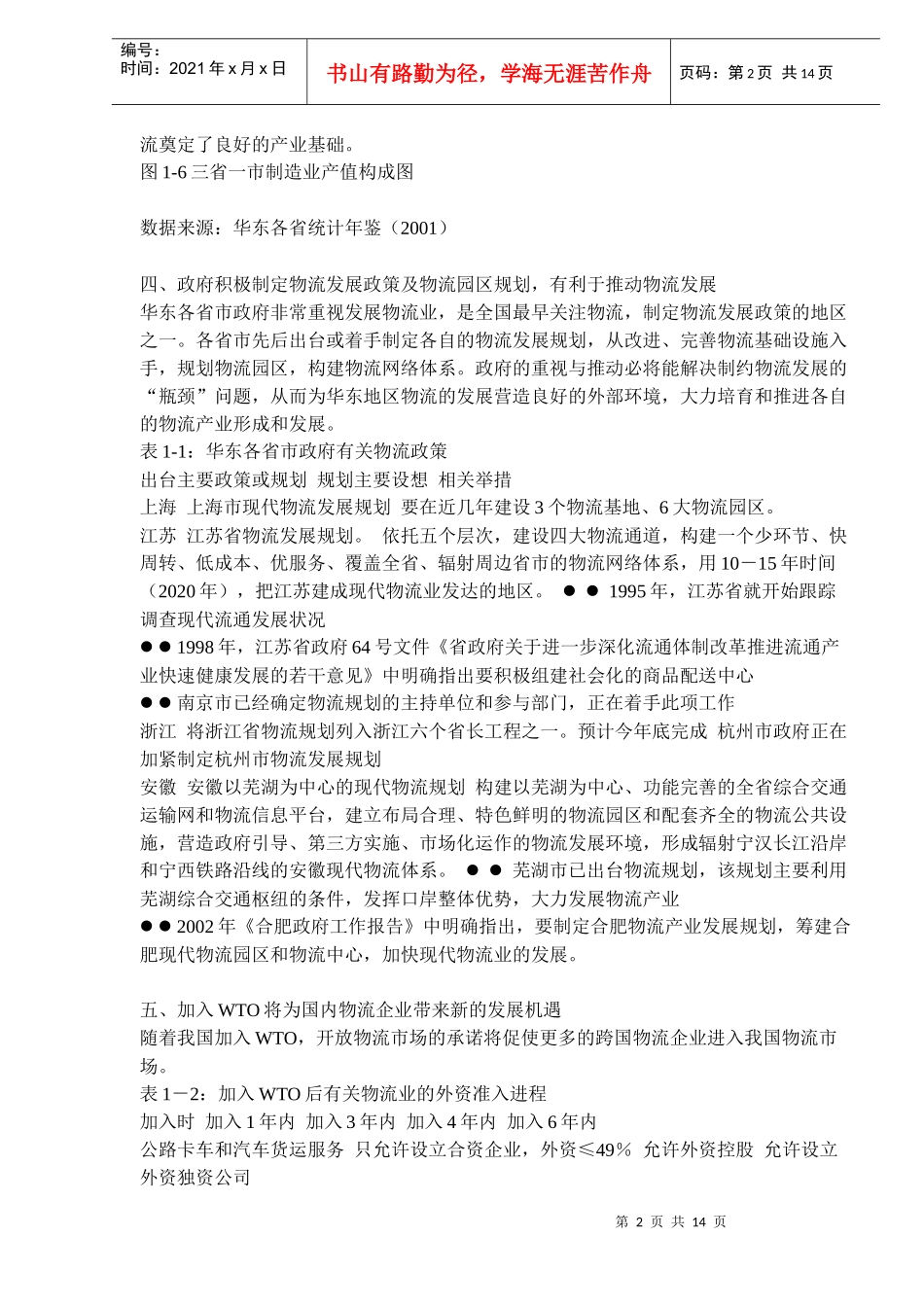 华东地区物流外部环境分析DOC13(1)_第2页