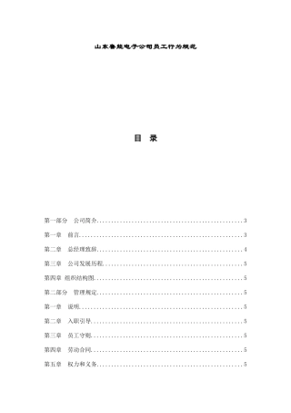 山东某电子公司员工行为规范