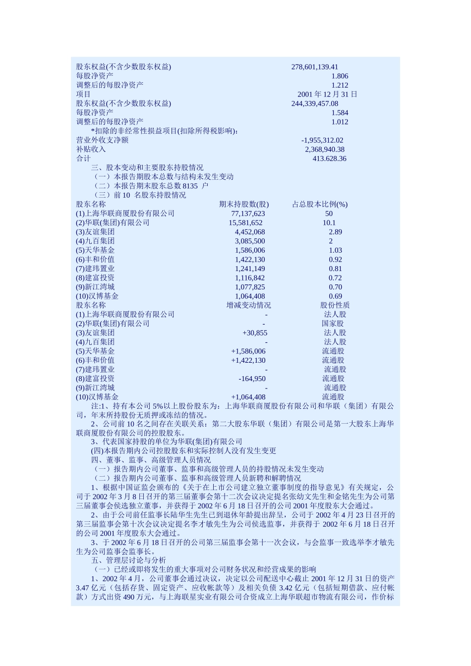 华联超市某上半年年度报告_第2页