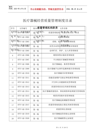 医疗器械管理制度(1)