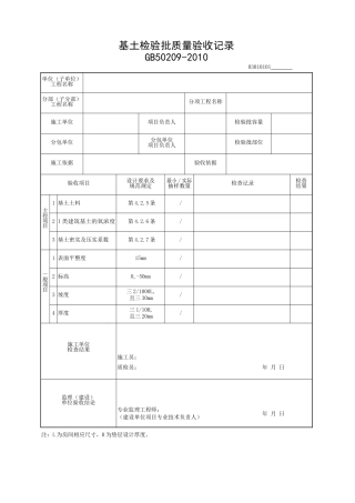 建筑装饰装修工程检验批质量验收记录