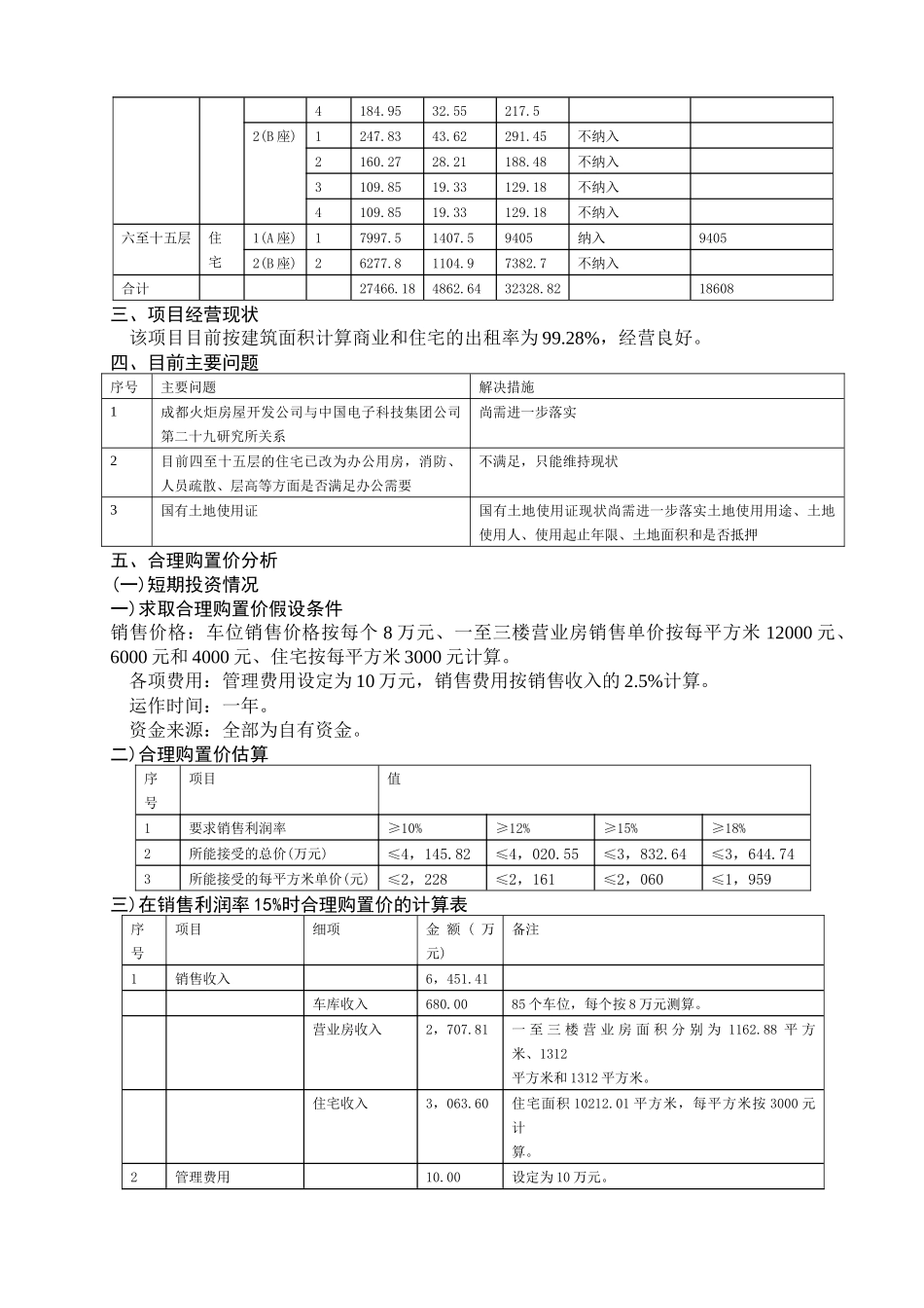 成都某综合物业收购投资分析报告-8页-270K_第3页