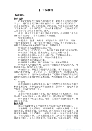 国外某铜矿矿施工组织设计(70页)