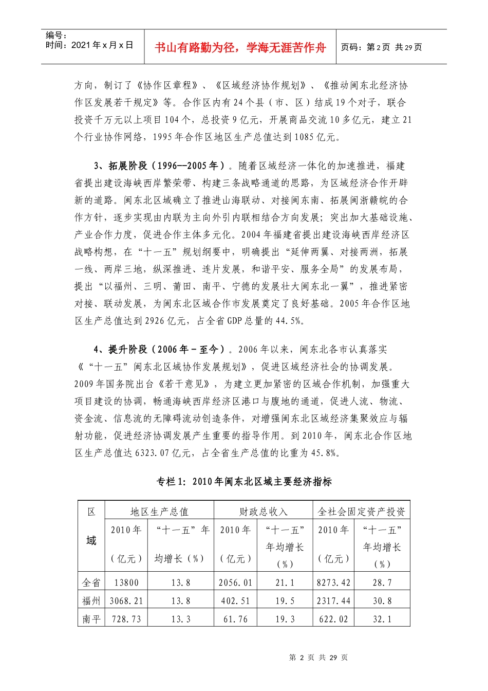 十二五闽东北区域合作发展规划_第2页