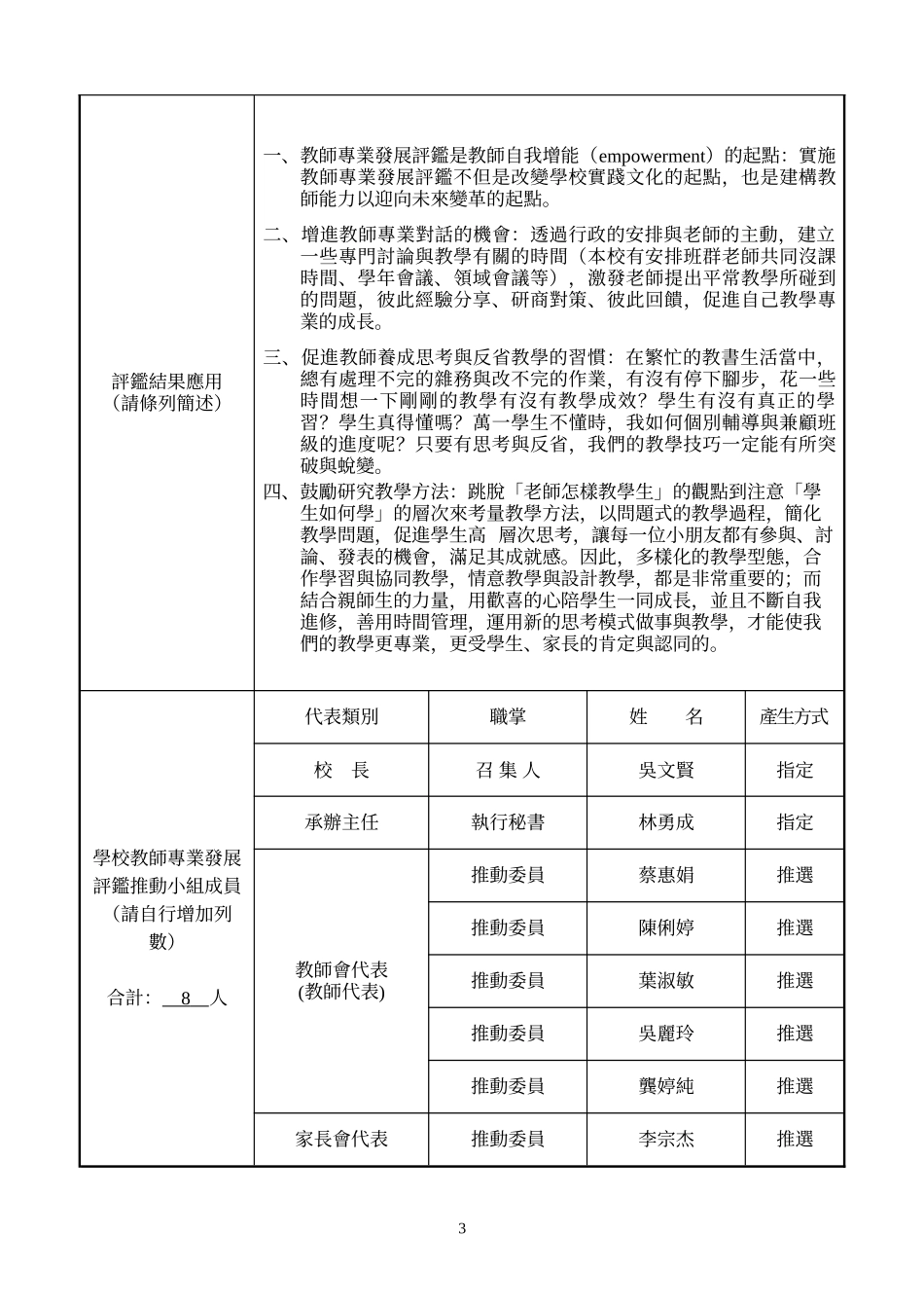 台南市亿载国民小学申办教育部补助办理教师专业发展评..._第3页