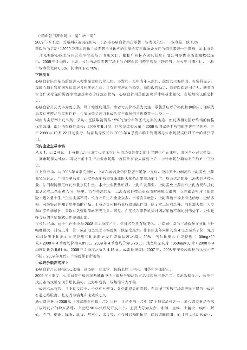 心脑血管用药市场由_第1页