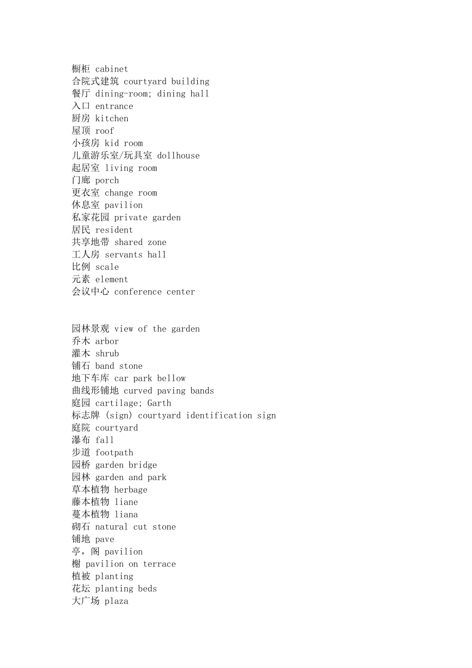 园林景观专业英语词汇_第3页