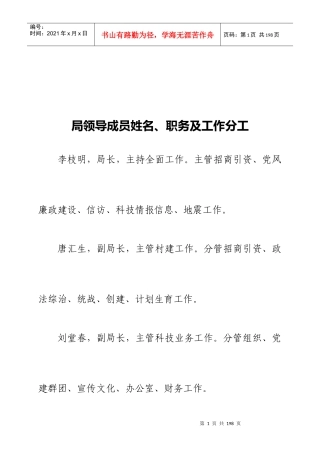 县局领导工作总结与计划