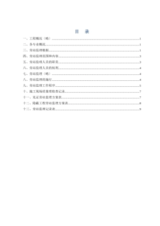 工程旁站监理方案ssss
