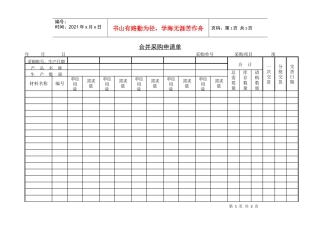 合并采购申请单