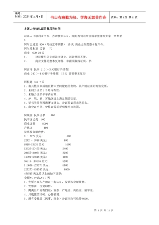 各国使馆认证需要时间