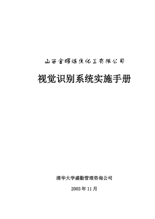 山西金晖煤焦化工—VIS实施手册