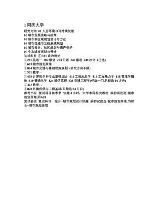 城市规划专业排名及招生安排
