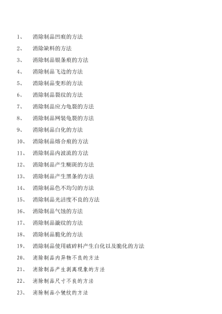 塑料加工及模具技术资料