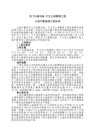 土地平整监理工程总结
