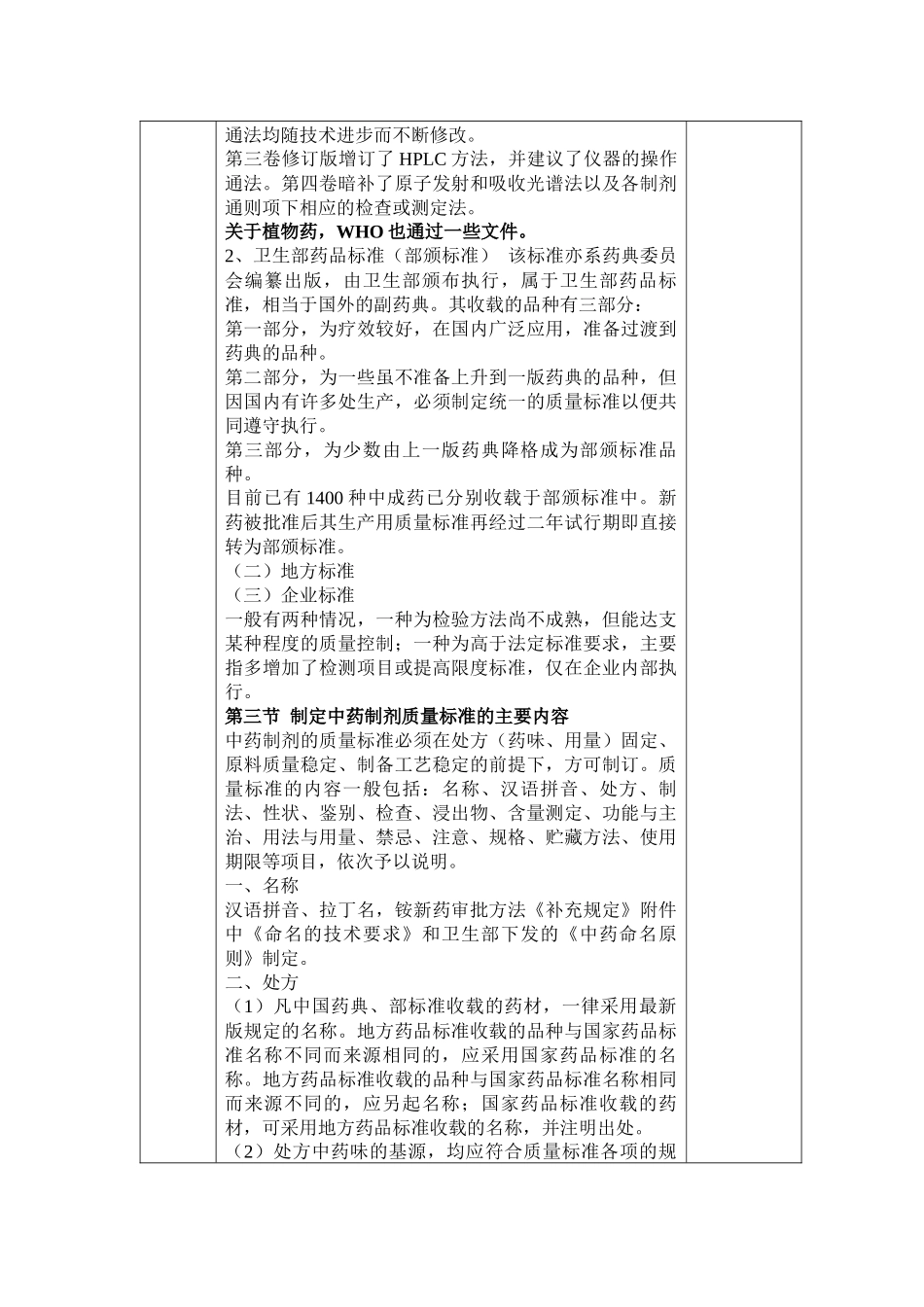 广西中医学院《药物分析》课程教案(首_第3页