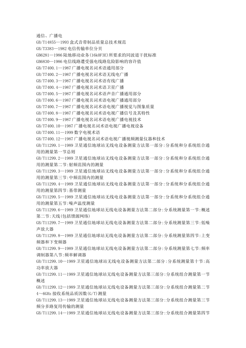 国标目录-通信、广播_第1页