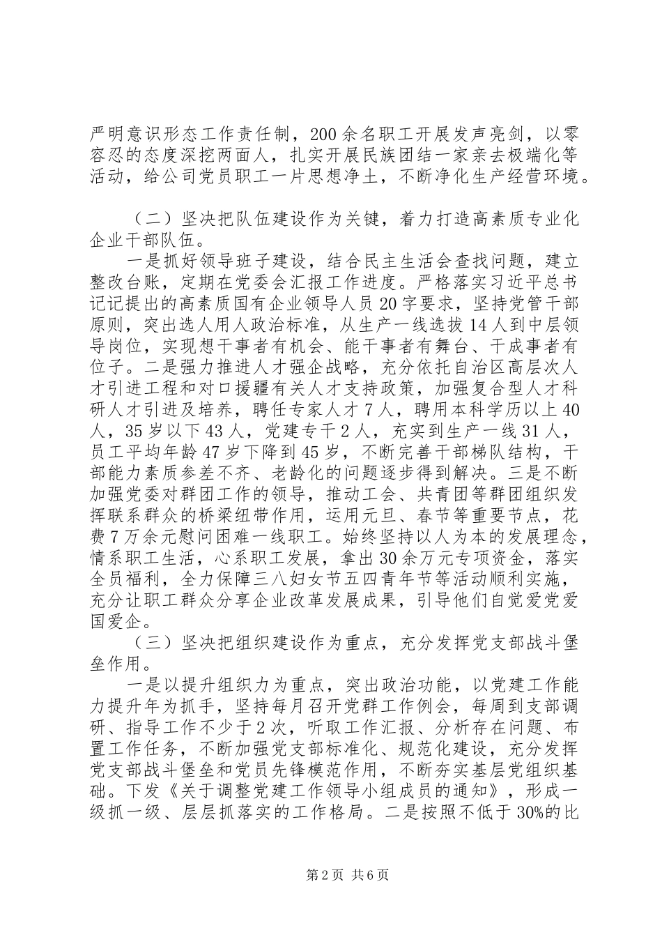 XX年党建工作推进会交流发言材料提纲_第2页