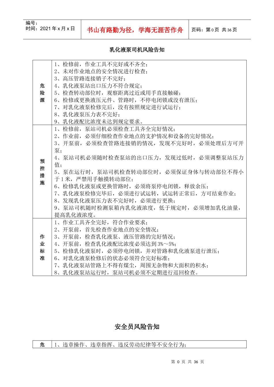 各岗位风险告知牌_第3页