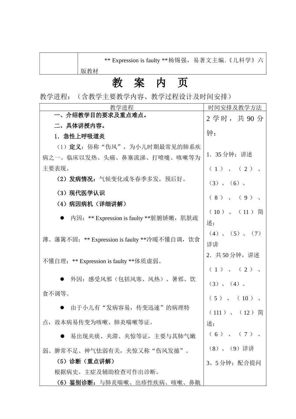 急性上呼吸道感染-广州中医药大学教案首页_第2页