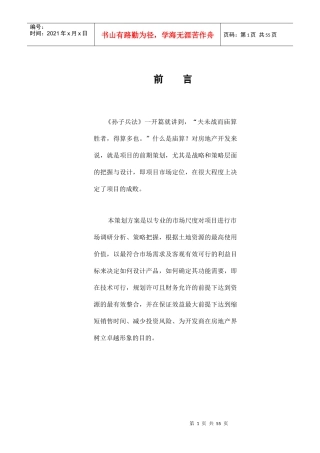 南京某楼盘项目定位报告