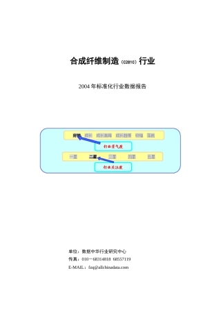 合成纤维制造行业报告