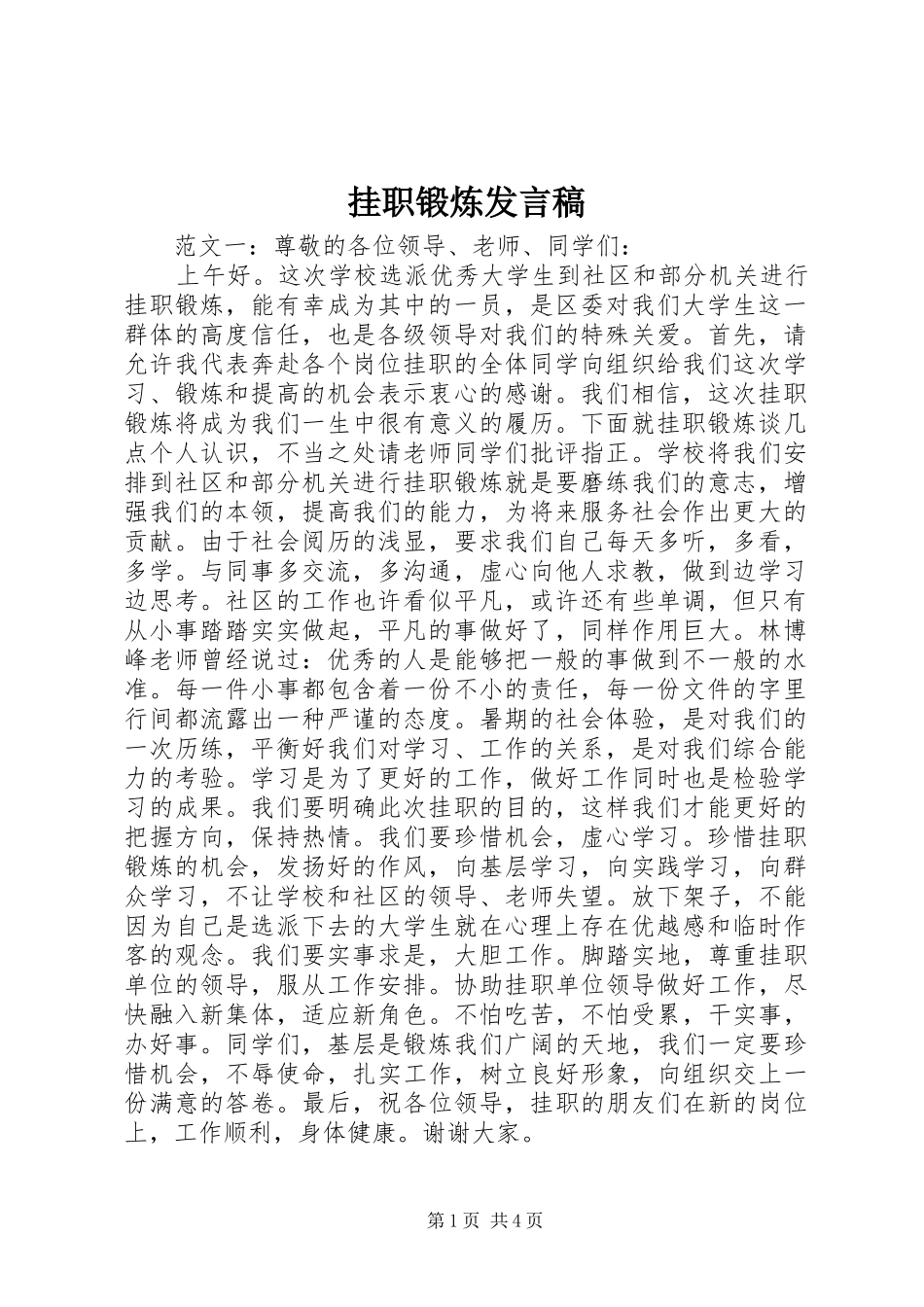 挂职锻炼发言_第1页